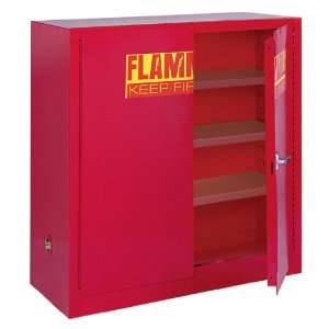Sandusky Lee PC40 Red Steel Counter Height Paint and Ink Storage 