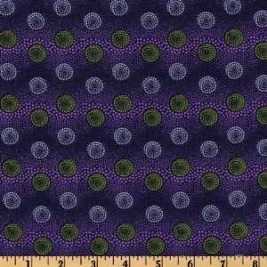   Simple Pleasures Dots Purple Fabric By The Yard Arts, Crafts & Sewing
