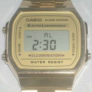 Casio A168 Alarm Chrono Electro Luminescence Watch  