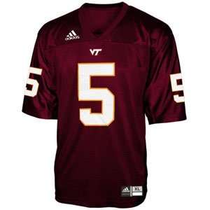   Tech #5 Official Replica NCAA Game Jersey by Adidas (Burgundy Red