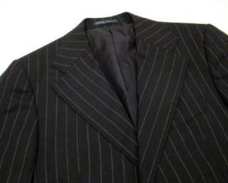 RALPH LAUREN POLO ITALY $1495 gray pinstripe wool Garrison suit 40 R 