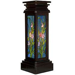 Stained Glass Tulip Lit Pedestal  