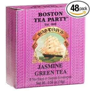 Boston Teas Jasmine Green Tea, 8 Count Grocery & Gourmet Food