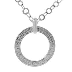 Sterling Silver Greek Key Necklace  