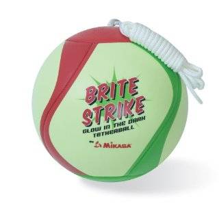 Mikasa Glow in the Dark outdoor tetherball, green/red/Smart Glo