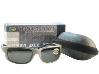 Costa del Mar Zane ZN18 Silver / Grey 580 Sunglasses  