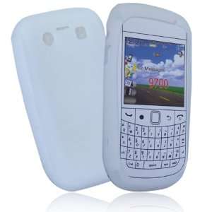     White silicone case cover pouch holster for Blackberry bold 9700