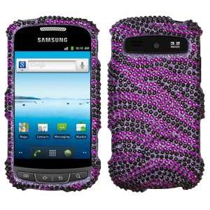   Zebra Crystal BLING Hard Case Phone Cover for Cricket Samsung Vitality