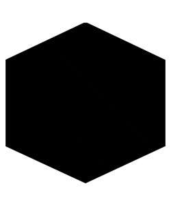 Black Hexagonal Mirror Tiles (Set of 3)  