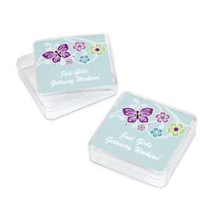 12 Personalized All Aflutter Aqua Favor Boxes   Party Favor & Goody 
