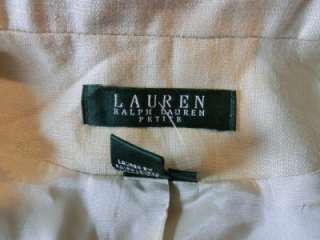 RALPH LAUREN Womens Designer LINEN Blazer Jacket 12 12P  