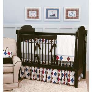  Ivy League Blue 3pc Crib Set Baby