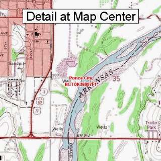  USGS Topographic Quadrangle Map   Ponca City, Oklahoma 