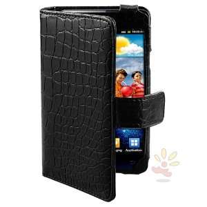  For Samsung Galaxy S II i9100 Leather Case , Black 