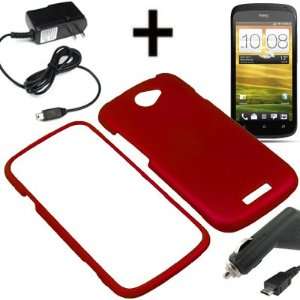 AM Hard Shield Shell Cover Snap On Case for T Mobile HTC One S + Car 