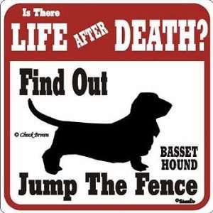  Basset Hound Life After Death Sign Patio, Lawn & Garden