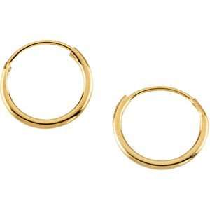  Youth Hoop Earrings in 14K Yellow Gold Jewelry