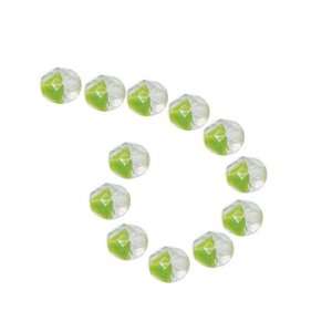  Crystal Peridot Ombre Czech Fire Polished Glass Facet 