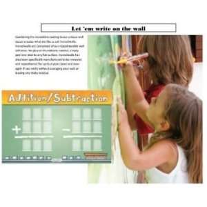  Write & Wipe Mega Addition/Subtraction Wall Wallie  Kids 