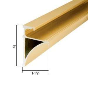 CRL Brite Gold Anodized 96 Aluminum Shelving Extrusion for 1/4 Glass 