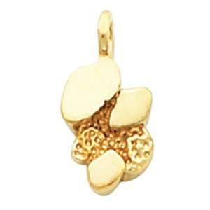  Clevereves 14K Yellow Gold 15.00X07.00 mm Nugget Pendant 