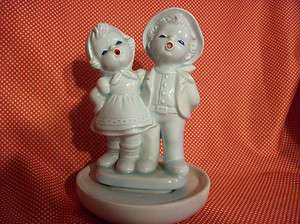 1967 Made in Japan Boy & Girl Blue Figurine by Home Decorative 