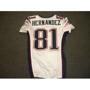 2011 New England Patriots Game Used Jersey #81 Aaron Hernandez   NFL 
