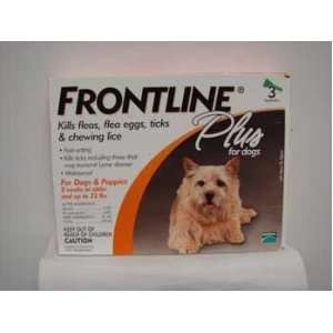  Frontline Plus Orange Box For Dogs 0 22lbs. 3 Month Supply 