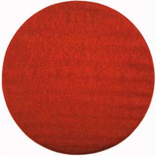 Indoor/Outdoor Red Polypropylene Carpet Rug 5 Round  