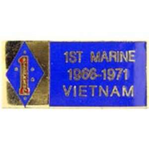  U.S.M.C. 1st Marine Division Vietnam Pin 1 1/8 Arts 