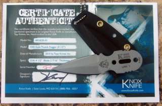   Knife OSS SOE thumb style dagger KNOX 01 CIA spy self defence  