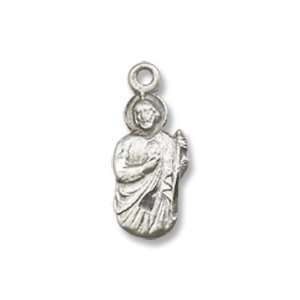 St. Jude Sterling Silver Medal with 18 Sterling Silver Chain Patron 