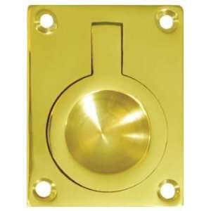   FRP25 Flush Ring Pull 21 2x17 8 Solid Brass Chrome