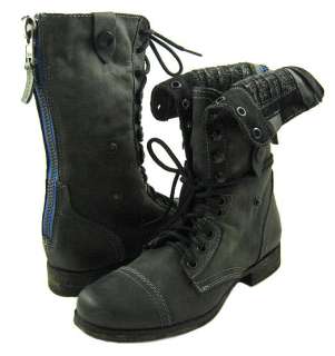 NEW Steve Madden Women Cablee Black Roll Style Boots US SIZES  