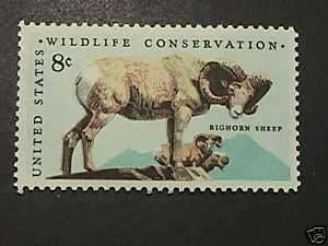 BIG HORN SHEEP POSTAGE STAMP, ISSUED IN 1972, MINT COND  