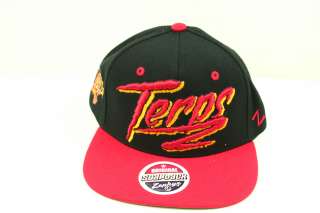 Maryland Terrapins Black and Red Razzle Snapback Hat from Zephyr 