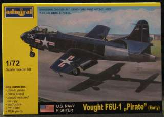 72 Admiral Models VOUGHT F6U 1 PIRATE Fighter Early Version  