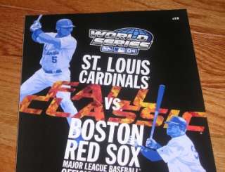2004 World Series Program Boston Red Sox Vs. Cardinals  