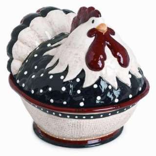 FITZ & FLOYD Rise and Shine ROOSTER Covered Server  
