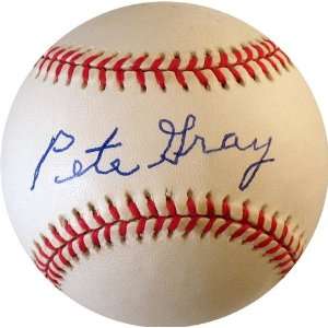  Pete Gray Autographed/Hand Signed Official MLB Baseball 