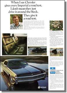 1972 Arthur Godfrey   Chrysler Imperial Car Ad  