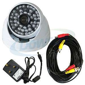   Dome Sony CCD Security Video Surveillance 48 IR Camera 20m Cable Kit