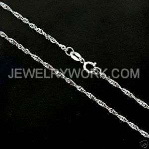 Genuine Solid 18KT White Gold Chain Necklace  