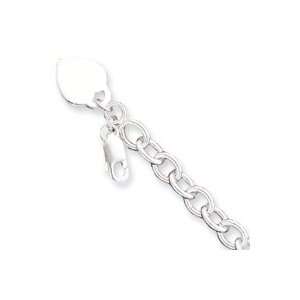  Sterling Silver Heart Charm Bracelet Jewelry