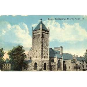   Postcard Second Presbyterian Church   Peoria Illinois 
