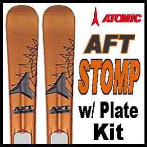 Atomic AFT STOMP Skis 183/ 186cm w/Plate Kit NEW   