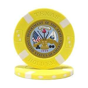   Seal on Yellow Big Slick Texas Holdem Poker Chip