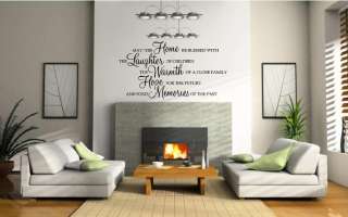 MAY THIS HOME BE BLESSED QUOTE Vinyl Decal Wall Art Sticker  