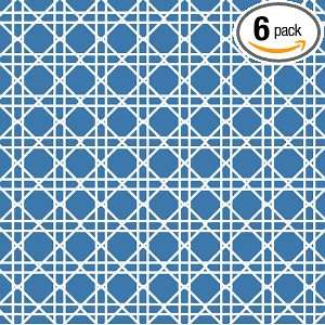   Size, Cane Print on True Blue Color, 24 Count Packages (Pack of 6