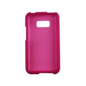  Hot Pink Phone Protector Rubber Coated Plastic Case for LG 